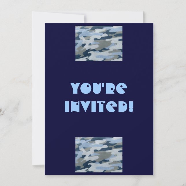 Invitation Vous êtes invités !-Invitation Camo Look (Devant)