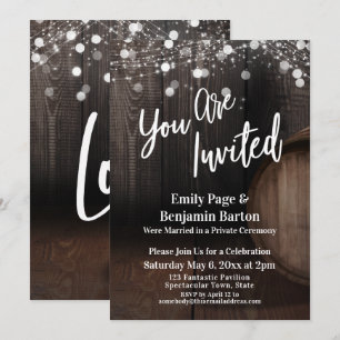 Invitation Vous êtes invités Lumières de tonneau de vin en bo