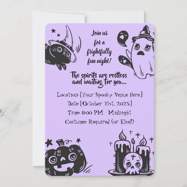 Invitation Vous êtes invités… si vous osez! Halloween pour en (Devant)