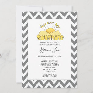 Invitation Vous Êtes Mon Baby shower Neutre Sunshine