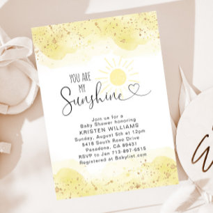 Invitation Vous Êtes Mon Baby shower Sunshine