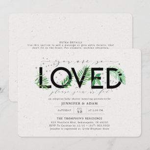 Invitation Vous Êtes Si Aimé Baby shower D'Adoption Tropical