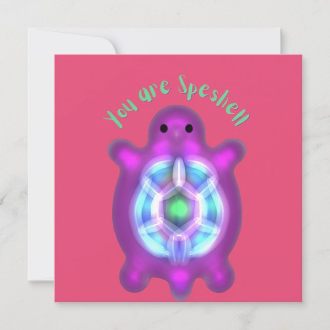 Invitation Vous êtes un cadeau personnalisé Tortue Speshell  (Devant)