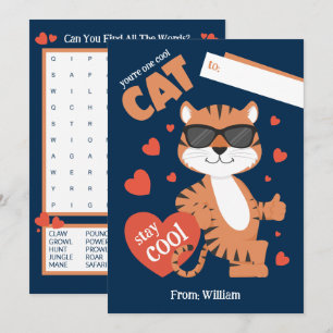 Invitation Vous êtes un Cool Chat Enfants Valentine's Day Car