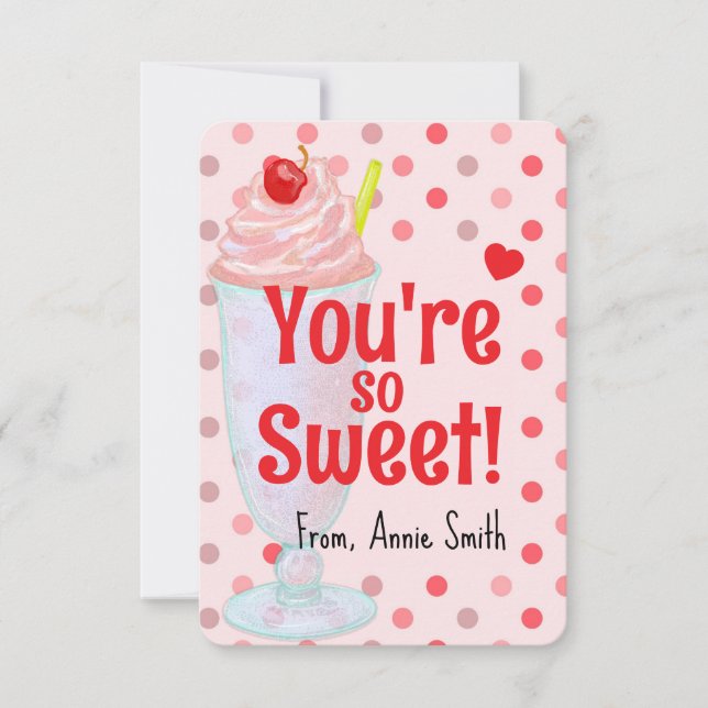 Invitation Vous êtes une Saint-Valentin de sundae sucré (Devant)