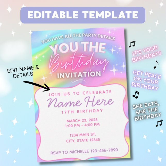 Invitation Vous l'invitation d'anniversaire (Créateur téléchargé)