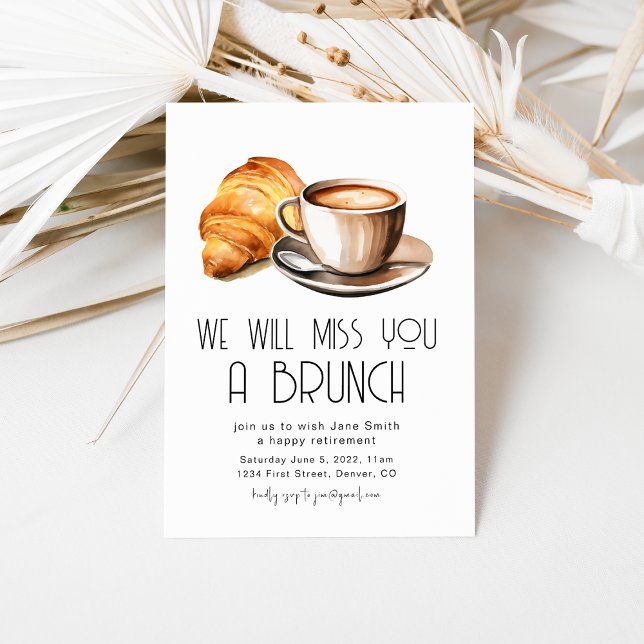 Invitation Vous Manquerez Un Brunch Retraite (Créateur téléchargé)