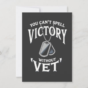 Invitation Vous ne pouvez pas crier victoire sans vétéran vét