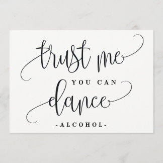 Invitation Vous Pouvez Danser Symbole D'Alcool - Jolie Callig