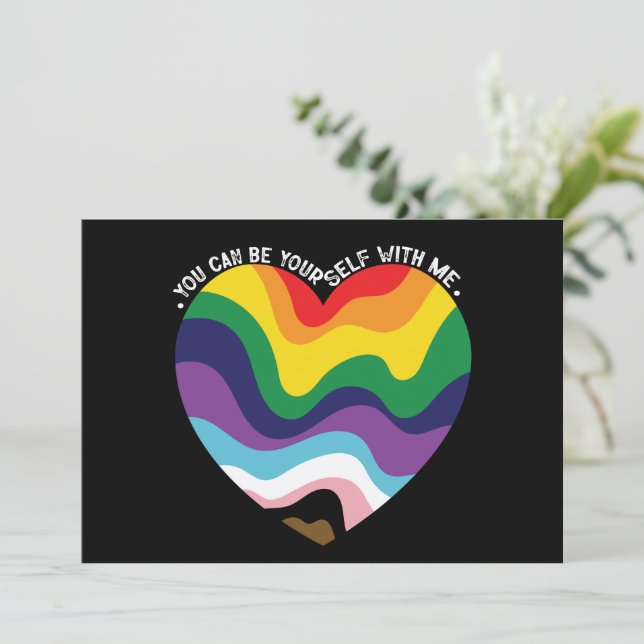 Invitation Vous pouvez être vous-même avec moi LGBT Transgenr (Debout devant)
