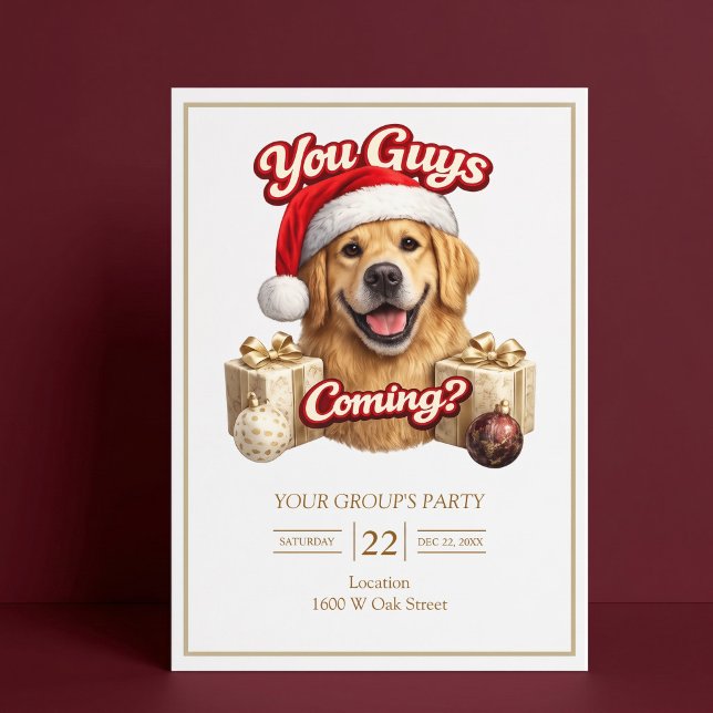 Invitation Vous Recevez des Cadeaux ? Fête de Noël Drôle (Créateur téléchargé)