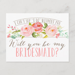 Invitation Vous serez ma demoiselle d'honneur de la