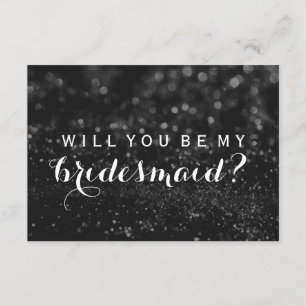 Invitation Vous serez ma demoiselle d'honneur - ouvrier noir