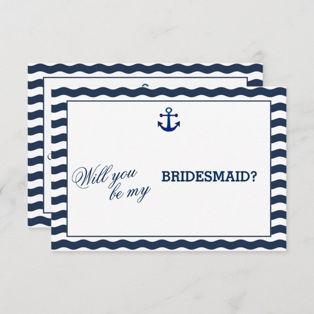 INVITATION VOUS SEREZ MON BRIDESMAID (Devant / Derrière)