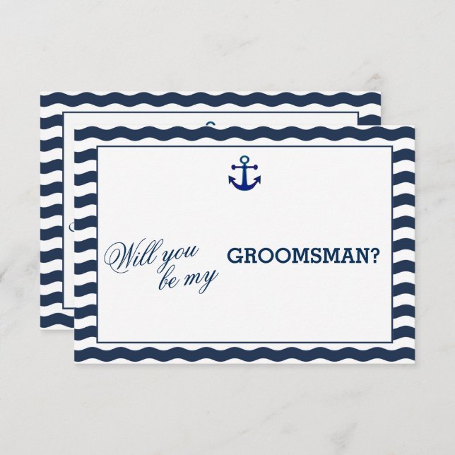 INVITATION VOUS SEREZ MON GROOMSMAN. (Devant / Derrière)