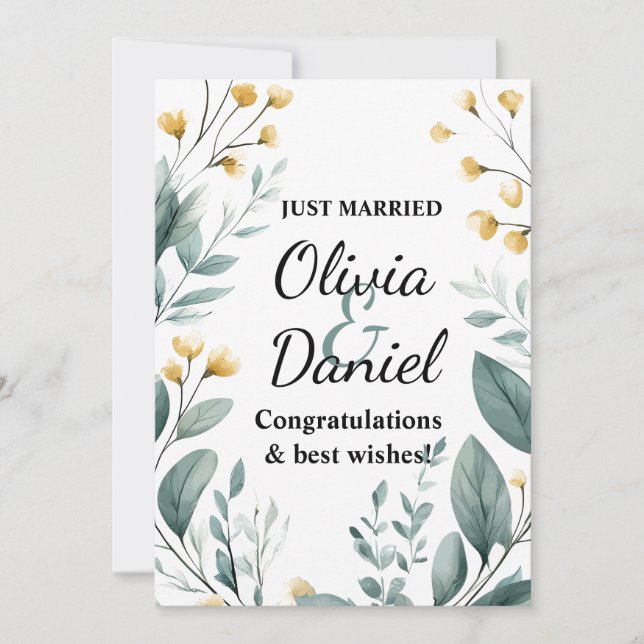 Invitation Vous souhaitant une vie entière d'amour et de bonh (Devant)