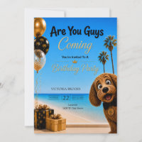 Vous venez les gars? Fête d'anniversaire de chien