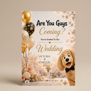 Invitation Vous Venez, Les Gars ? Mariage de Printemps Drôle