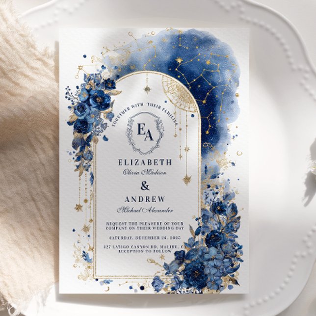 Invitation Voûte céleste sous les étoiles de mariage (Créateur téléchargé)