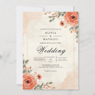 Invitation Voûte de Fleurs de Mariage Florale de Fleurissemen