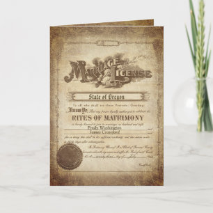 Invitation Vow Renewal Certificat de mariage vintage