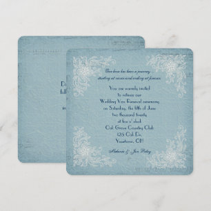 Invitation Vow Renewal-dentelle corners et arrière - plan de