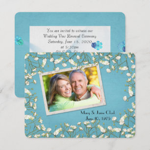 Invitation Vow Renewal - fraise de respiration bébé avec phot