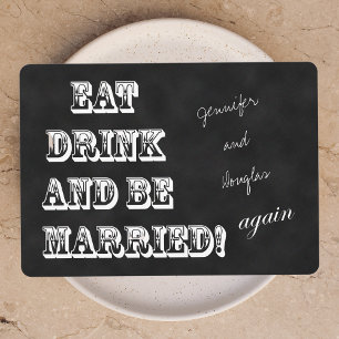 Invitation Vow Renewal Mange un verre et se marie à nouveau