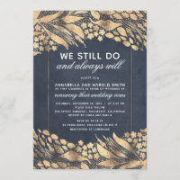 Vow Renewal Mariage Anniversaire Gold Foliage