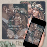 Invitation Vow Renewal Photo et White Text Sequel Mariage<br><div class="desc">Famille Invitation et amis pour vous assister dire "Je le fais" encore avec une élégante invitation de cérémonie de renouvellement de voeux de photosuperposition moderne. Tout libellé est simple à personnaliser pour n'importe quel type de célébration du mariage, comme un mariage de suite ou une réception anniversaire. Customisez avec les...</div>
