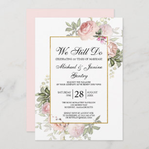 Invitation Vow Renouvellement Dusty Rose rose rose rose