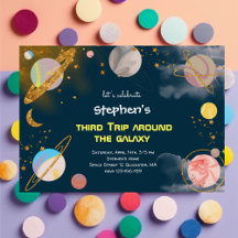 Voyage autour de la galaxie espace anniversaire In