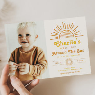 Invitation Voyage Autour De L'Invitation Soleil   Anniversair