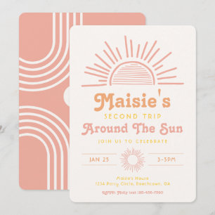 Invitation Voyage Autour De L'Invitation Soleil   Anniversair