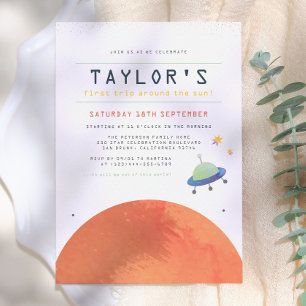 Invitation Voyage autour du Soleil Anniversaire de l'Espace