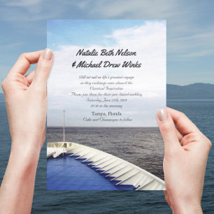 Invitation © Voyage d'Amour Mariage sur bateau de croisière