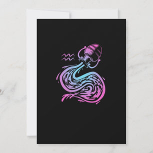 Invitation Voyage d'anniversaire Aquarius Cadeau Zodiac Symbo