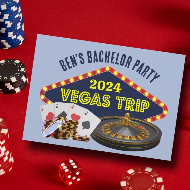 Invitation Voyage de Bachelor Party sur mesure à Las Vegas Ca (Créateur téléchargé)