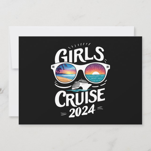 Invitation Voyage de croisière pour filles 2024 Amateurs de v (Devant)