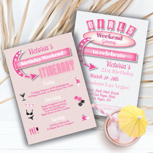 Invitation Voyage de fin de semaine pour les filles