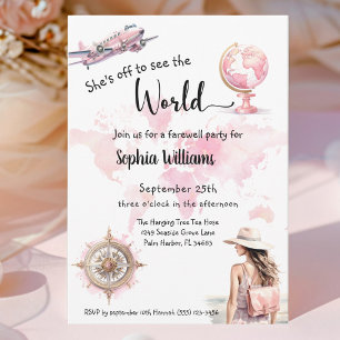 Invitation Voyage de la fête d'adieu