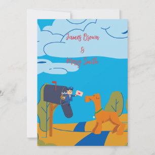 Invitation Voyage de livrer l'amour et les délices mariage