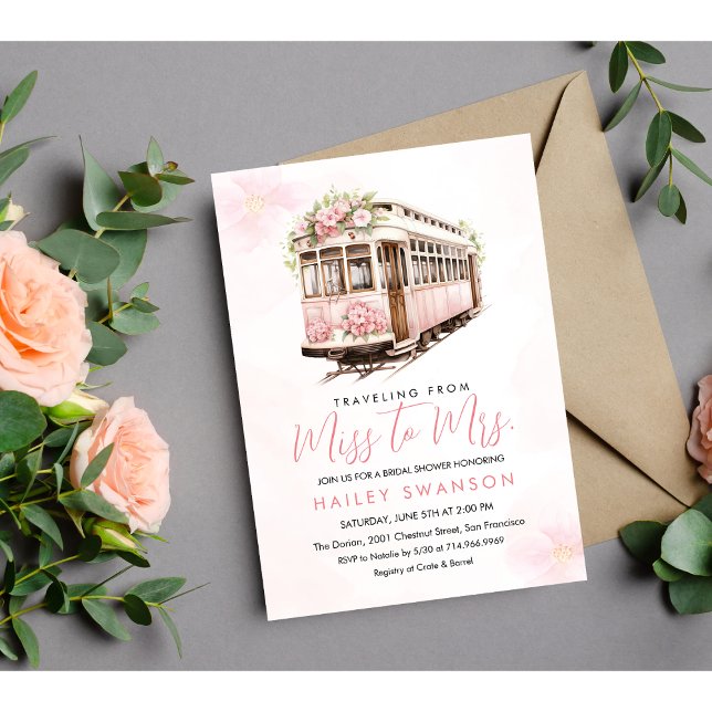 Invitation Voyage de Miss à Mrs. Shower de mariage (Créateur téléchargé)