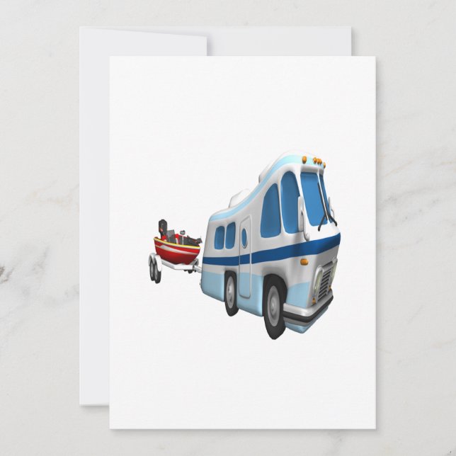 Invitation Voyage de route et de bateau (Devant)