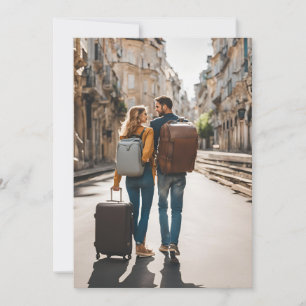 Invitation voyage destination mariage enregistrer la date