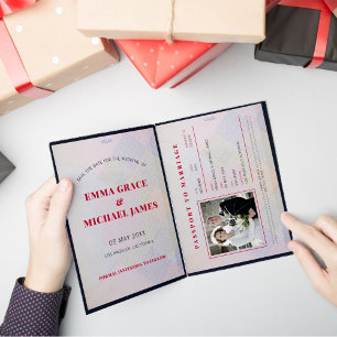 Invitation Voyage Destination Passeport Mariage Enregistrer l