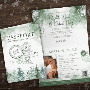 Invitation Voyage d'hiver Destination Mariage