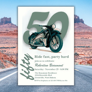 Invitation Voyage en moto classique à grande vitesse pour mes