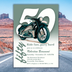 Invitation Voyage en moto classique à grande vitesse pour mes