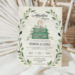 Invitation Voyage Mariage d'aventure verdure<br><div class="desc">Personnalisez aujourd'hui ce faire-part de mariage d'aventure verdoyant et chic ! Avec le titre "l'aventure commence" et le feuillage vert aquarelle. Appuyez simplement sur le bouton customiser pour réorganiser et formater le style et le placement du texte. c) Le Happy Cat Studio.</div>